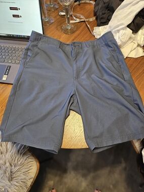 Bolle Men's Athletic Golf Shorts Slate Blue Polyester Spandex 34